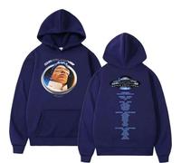 Genérico Rauw Alejandro 2024 Sudadera con Capucha Estampada para Hombre, Jersey Retro de Hip Hop, Sudadera Informal Unisex (2 XS)