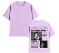 Genérico Rauw Alejandro Camisetas De Cantante para Hombre Y Mujer. Camisetas De Manga Corta De Moda Retro. Camisetas Casuales De Gran Tamaño. (10 XS)