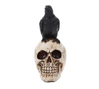Generico Raven And Skeleton Statue - Gothic Bird on Skeleton Desktop Decor,Realistic Gothic Art Piece Bird Perching Figurine for Offices Restaurants Home Cafes