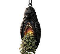 Genérico Raven Flower Pot Gothic - Resin Spooky Aesthetic Ornament