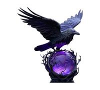Genérico Raven Light - Rechargeable Dark Aesthetic Resin, Dark Aesthetic Gothic Home Decor | Novelty Led Desk Light Raven Statue For Home Bedroom Living Room Study Desk Bedside Cabinet Shelf Party