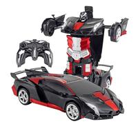 Genérico RC Car Robot, Rotating Transforming Vehicle, 2-in-1 Interactive Toy, with Music and Flashing Lights, Compact Ideal for Kids Boys Girls Indoor Play, Backyard, Garden, Home, School Activities