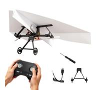 Genérico RC Paper Airplane Kit - Lightweight Electric Double Propellers, Functional, Motor Home Outdoor Park, Garden Patio Courtyard, Kids | Home Outdoor Park Garden Patio Courtyard, Kids Boys Girls