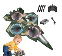 Genérico RC Planes Kids, Beginner Fighter Drone, 8.07x5.12x1.77 Inch 24ghz Aerobatic Aircraft with Remote Control, Lightweight Crash-Resistant Design, for Outdoor Games Park Yard Playground