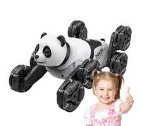 Genérico RC Stunt Auto Spielzeug - 9.06x6.5x5.12 Zoll Robot Panda Stuntauto Mit Lichteffekten - PP Rennroboter-Fahrzeug Im Panda-Design Für Kinder, Jugendliche Und Schüler