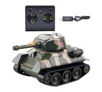 Genérico RC Tank, Educational Battle Tanks Toy, Mini Interactive Vehicle, Stem Learning Tool, Realistic Sound and Light, Compact Ideal for Boys Girls Indoor Playroom, Living Room Bedroom