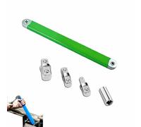 Genérico Reaches the Bolt Nothing Else Can,Zeros-Degree Offset Extension,15-Inch Impact Ready Tight Reach Tool,1/4", 3/8" & 1/2" Drive Adapters for Automotive Repair Mechanical (green)