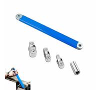 Genérico Reaches the Bolt Nothing Else Can,Zeros-Degree Offset Extension,15-Inch Impact Ready Tight Reach Tool,1/4", 3/8" & 1/2" Drive Adapters for Automotive Repair Mechanical (blue)