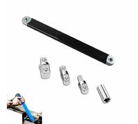 Genérico Reaches the Bolt Nothing Else Can,Zeros-Degree Offset Extension,15-Inch Impact Ready Tight Reach Tool,1/4", 3/8" & 1/2" Drive Adapters for Automotive Repair Mechanical (black)