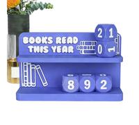 Genérico Reading Goal Challenge Book Tracker - 3D Printed Desk Ornament, Literature Progress Log, Novel Counting Statue, Reader Milestone Marker, Home Decor, Aesthetic for Bookworms