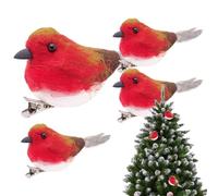 Genérico Realistic Artificial Birds,4pcs Wonderful Small Artificial Sparrow - Realistic Avian Decor, Garden Props Birds Ornaments | Extensive Applications For Christmas Wedding Birthday Party