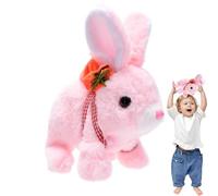Genérico Realistic Bunny Plush - Light-Up Electronic Interactive Rabbit Backpack with Walking Sounds, Long | Educational Easter Plush Toy For Kids and Friends Pet Toy Soft Cuddly Stuffed Animal
