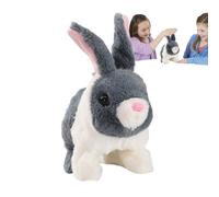 Genérico Realistic Bunny Toy, Electric Jumping Rabbit Figurine, 6.69x3.94x6.69 Inches Interactive & Realistic Design, Interactive Walking Bunny Plush Toy for Girls, Boys and Kids