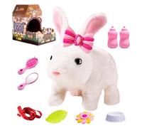Genérico Realistic Bunny Toy - Plush Electric Rabbit 16x9x16cm, Animal with Sounds and Jumping Action | Bunny Plush For Children, Girls, Indoor Home, Birthday, Christmas, New Year, Easter Role Play