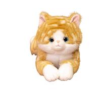 Genérico Realistic Cat Plush, Huggable Cute Cat, 19.6 Inches Stuffed Animal with Lying Pose, Polyester Fiber Cuddly Toy, Cute Animal with Adorable Design, Cuddly Companion for Kids and Adults