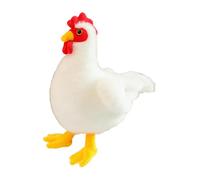 Genérico Realistic Chicken Plush Toy - Ultra-Soft White Rooster and Hen Dolls | Cute Animal Figurines For Home Décor and Collections | Stuffed Poultry Bird