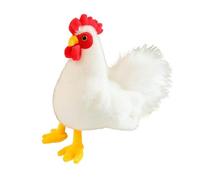 Genérico Realistic Chicken Plush Toy - Ultra-Soft White Rooster and Hen Dolls | Cute Animal Figurines For Home Décor and Collections | Stuffed Poultry Bird