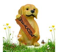 Genérico Realistic Decoration, Outdoor Garden Statue, 6.5x5.51x10.63 Inch Sculpture with Textured, Flocking Hardware, Welcoming Canine Profile with Natural Style, Garden Accessory for Porch Backyard
