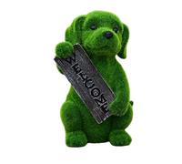 Genérico Realistic Decoration, Outdoor Garden Statue, 6.5x5.51x10.63 Inch Sculpture with Textured, Flocking Hardware, Welcoming Canine Profile with Natural Style, Garden Accessory for Porch Backyard