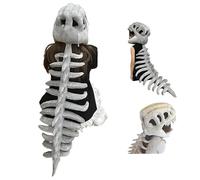 Genérico Realistic Dinosaur Skeleton Costume Set, 3D Plush Dino-saur, Halloween Dinosaur Themed Skull Cosplay Props (1pcs)