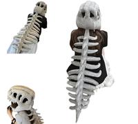Genérico Realistic Dinosaur Skeleton Costume Set,Halloween Themed Skull Cosplay Props,3D Monster Mask Scary Plush Accessory