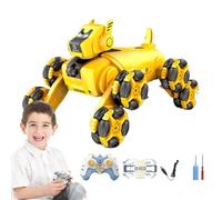 Genérico Realistic Dog, Dog Toys, Remote-Controlled Rechargeable Battery Interactive Stunts Led-Lighted Music-Playing, Robot Puppy for Homes, Schools 10.43x6.5x6.3inches