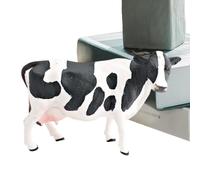 Genérico Realistic Farm Cow Figurine - Cute Cow Statue Figurine for Indoor and Outdoor Display, Farm Animal Decor for Tabletop, Shelf, Dining Room, Study, or Scene Props 5.51 Inches