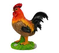 Genérico Realistic Figurine, Chicken Garden Decor, 7 Inch Outdoor Ornament with Durable Material, Yard Statue Resin, Lawn Figurine with Hand Painted Detail, Garden Art for Porch and Farm Decorative