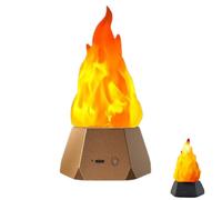 Genérico Realistic Flickering Flame Lamp with 3 Glow Modes,Portable Fake Fire Light for Home Decor,Christmas,Camping,Indoor and Outdoor Ambiance Lighting (1, gold)