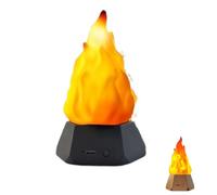 Genérico Realistic Flickering Flame Lamp with 3 Glow Modes,Portable Fake Fire Light for Home Decor,Christmas,Camping,Indoor and Outdoor Ambiance Lighting (1, black)
