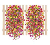 Genérico Realistic Hanging Flowers, UV Resistant Artificial Plants, 60cm Decorative Stems with Colorful Blooms, Vine Wall Decor, Fake Flower Set with Lifelike Design, Hanging Plants for Home Garden