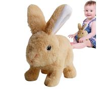 Genérico Realistic Interactive Bunny, Electronic Plush Rabbit Toy with Jumping, Twitching, and Shaking Ears, Stuffed Pet Figure for Kids, Home, Bedroom, Playtime, Easter, Family