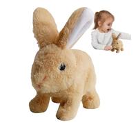 Generico Realistic Interactive Bunny Plush - 16x9x16cm Realistic Interactive Plush Figure Toy Cute Stuffed Bunny - Handy To Carry Rabbit Electronic Pet For Kids, Jumping, Twitching, Shaking Ears