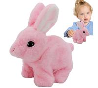 Generico Realistic Interactive Bunny, Plush Figure Toy, 6.3x3.54x6.3 Inches Stuffed Animal & Electronic Pet Model, Twitching Shaking Ears for Children Who Enjoy Soft Toys with Interactive