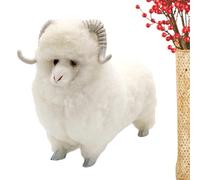 Genérico Realistic Plush Sheep Toy, Soft Lamb Doll Decoration, 25cm Sheep Stuffed Animal for Home Dormitory, Indoor Ornament for Living Room Office Windowsill Bedroom, Cute Farm Animal Décor for Ki