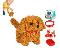 Genérico Realistic Robot Dog, Interactive Walking Barking Electronic, Plush Puppy with Tail Wagging, Soft Robotic Pet Toy for Kids & Adults, Includes Portable Carrier