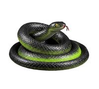 Genérico Realistic Rubber Snake - Garden Bird Scare Prank Toy, 120cm Life Size Fake Snake Gag Prop for Yard, Garden, Farm & Patio, Bird Deterrentt Decoration for Outdoor Use, Halloween & Prank Setup