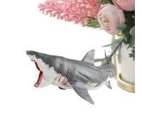 Genérico Realistic Shark Model Toy with Movable Mouth, Adorable Simulated Marine Animal Figurine, Creative Desktop Shark Statue for Boys, Girls Sharks Lover, 6.14x3.35x2.17 Inches
