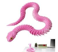 Genérico Realistic Snake Figure, Flexible Articulated Animal Toy, Snake Ornament for Dashboard Display, Long Tail Keyword: Bedroom Shelf Accessory, Pranks, Desk Decor, 29.53 Inches