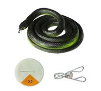 Genérico Realistic Snake Prank Toy, 120cm Animal Figurine with Clip and String, Funny Gag Accessory, Joke Prop, Perfect for Adults April Fools Parties Halloween Outdoor Backyard Entertainment