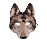 Genérico Realistic Wolf Masque - 26cm Animal | Fabric & EVA Costume, Scary Werewolf Face Accessory For Cosplay Fancy Dress Party And Masquerade Lightweight Breathable Design