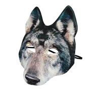 Genérico Realistic Wolf Masque - 26cm Animal | Fabric & EVA Costume, Scary Werewolf Face Accessory For Cosplay Fancy Dress Party And Masquerade Lightweight Breathable Design
