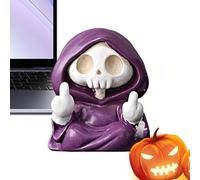 Genérico Reaper Statue, Cute Reaper Walking Dog, Funny Halloween Decoration, 4.5x4.5x5.4cm, for Home TV Cabinet Fireplace Bookshelf Entryway Display Indoor Settings Figurine Enriches Appeal