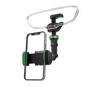 Genérico Rearview Mirror Phone Mount, Universals Holder Cradle, Adjustable 360° Rotation Clip, Multifunctional Hands- Design, Easy Setup Grip, Perfect for Car, Smartphone, (Black)