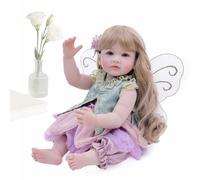 Generico Reborn Doll Realistic Girl Figurine Soft Butterfly Reborn Toy Collectible Cuddly Playset | for Kids Couch Living Room Bedroom Shelf Nursery Daycare Nightstand Christmas Birthday P