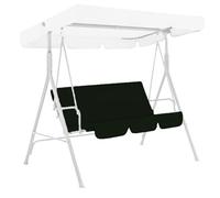 Genérico Recambio Balancin Jardin, Cojines de Balancin Jardin Exterior Impermeables, Funda de Asiento de Columpio Apta para Columpios De 2 Y 3 Plazas(Negro)