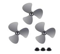 Genérico Recambio De Aspas para Ventilador De Pie, Paquete de 3 Cuchilla De Repuesto para La Base del Ventilador, Pieza De 40 Cm con Tapa para Tuerca para Ventiladores De Mesa Y De Pie De 16 Pulgadas