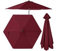 Genérico Recambio de Tela para Sombrilla de Terraza 2.7m / 3m, Cubierta Profesional de Poliéster Grueso y Resistente para 6/8 Varillas, Toldo Impermeable con Protección Solar (Solo Tela)