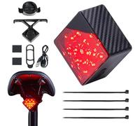 Genérico Rechargeable Bike Light - Usb Smart Rear Tail Lamp with 4 Modes | Abs Pc Waterproof Ipx5 Design, Charging, Compact, Safety Accessory for Fishing, Travel, Hiking, Commuting