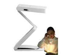 Genérico Rechargeable Book Light - Foldable LED Reading Lamp, ABS Build, 400mAh Battery, 2W Power, 5V/1A Input, 3.8x2.1x7.8cm Compact Size, Adjustable White Yellow Warm White Modes, Perfect